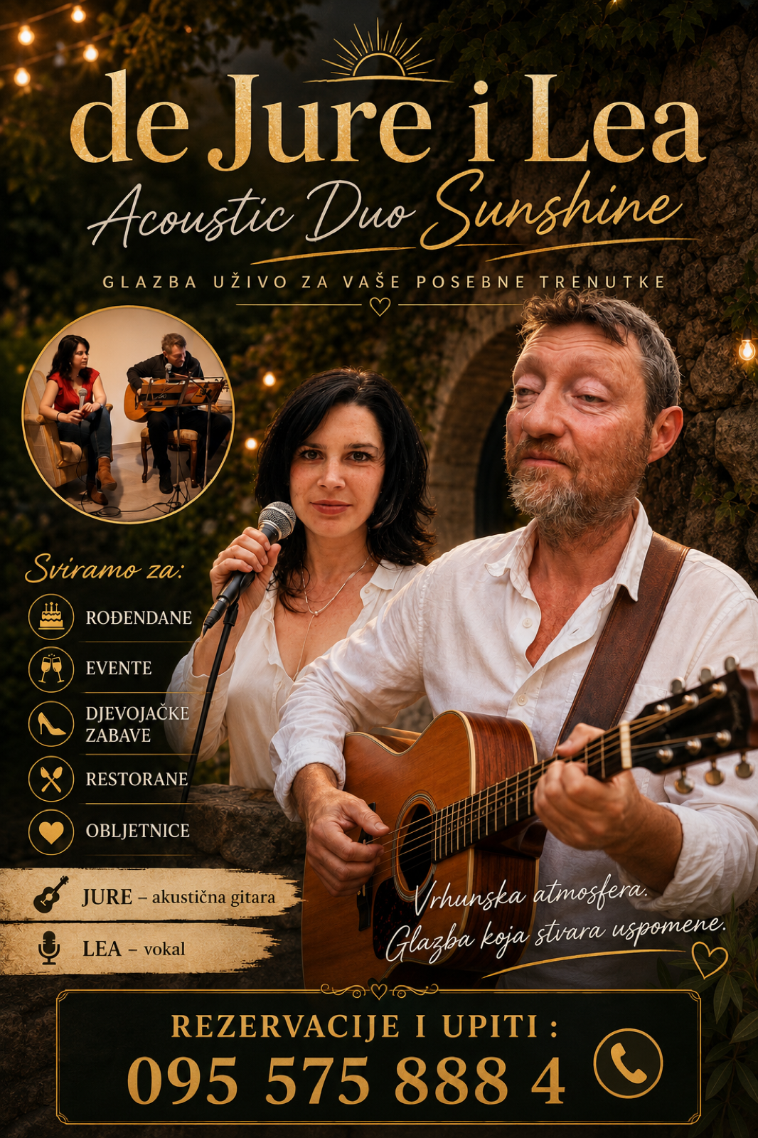 de Jure i Lea — Acoustic Duo Sunshine promo plakat